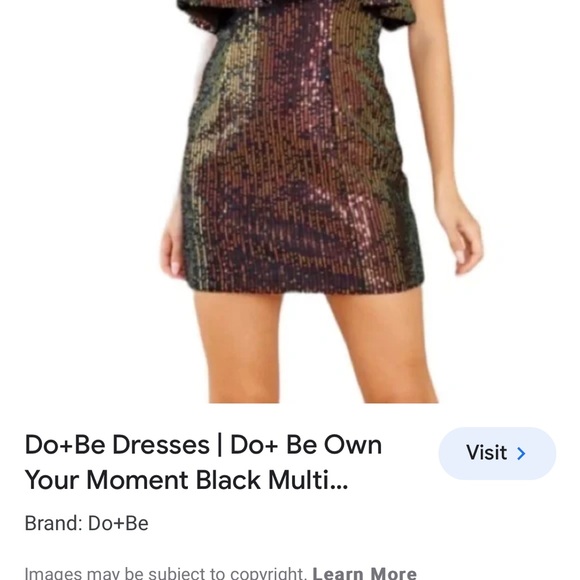 Thirty Thirty Blue multicolor sequin HOCO dress size large - Picture 6 of 11